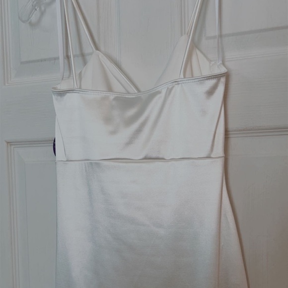 Satin white prom dress - Picture 4 of 6